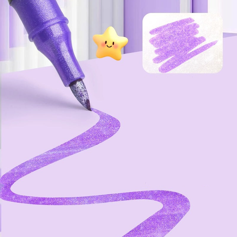 Glitter Dual Tip Pen Markers / Sparkle Shimmer Markers 24/48/72/96 colors