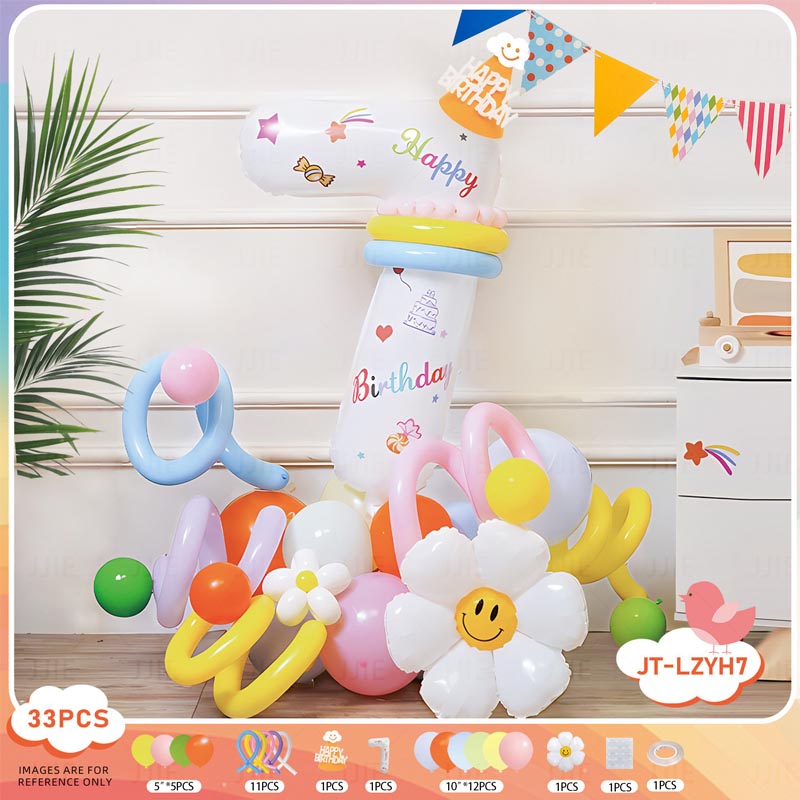 DIY Number Balloon Set [HBA#7] 33Pcs︱Birthday DIY Balloon︱Big Giant Balloon for 1st Birthday Kid's Birthday Anniversary Celebration Party