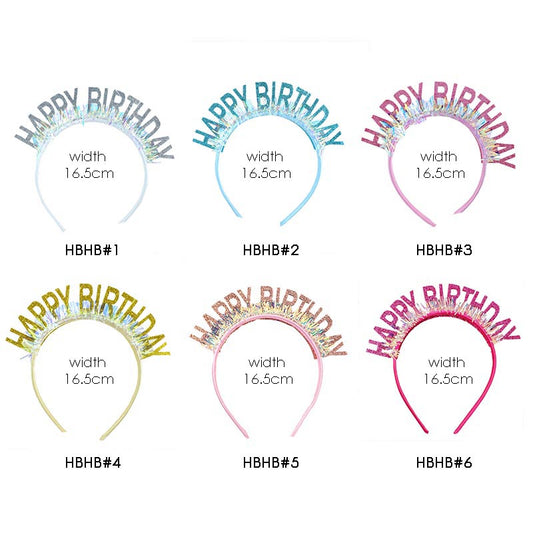 Happy Birthday Party Hats Headbands (Choose Your Own)