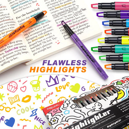 Highlighter Pen Set 16Pcs 8 Colors