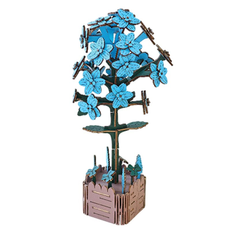 Hyacinth 3D Flower Wooden Puzzles DIY Laser-Precise Wooden Flowers Model Kit