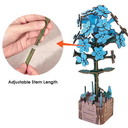 Hyacinth 3D Flower Wooden Puzzles DIY Laser-Precise Wooden Flowers Model Kit