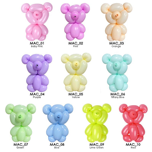 Macaroon Colored 260 Long 1.8g High Quality Thicken Latex Balloons Twisting Balloon for Animals Modeling 100Pcs