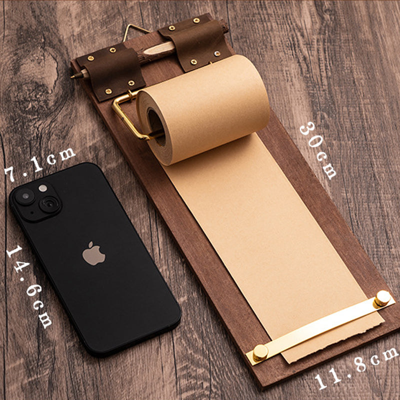 Wooden Note Pad Note Roll