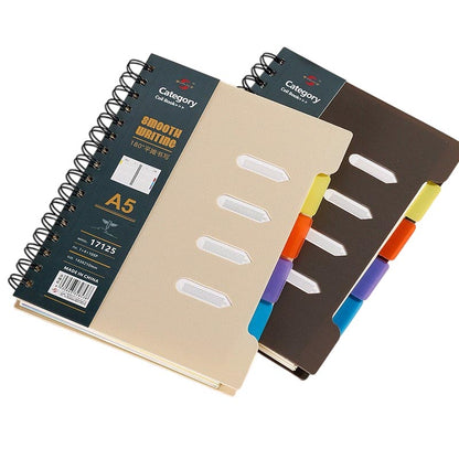A5/B5 PP Cover Notebook Dividers Lined 105 Sheets 80gsm Paper