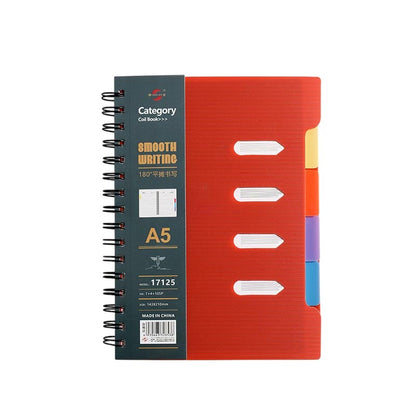 A5/B5 PP Cover Notebook Dividers Lined 105 Sheets 80gsm Paper