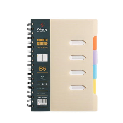 A5/B5 PP Cover Notebook Dividers Lined 105 Sheets 80gsm Paper