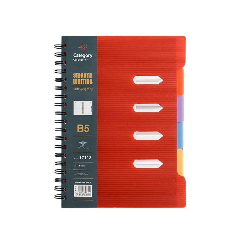 A5/B5 PP Cover Notebook Dividers Lined 105 Sheets 80gsm Paper