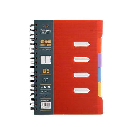 A5/B5 PP Cover Notebook Dividers Lined 105 Sheets 80gsm Paper