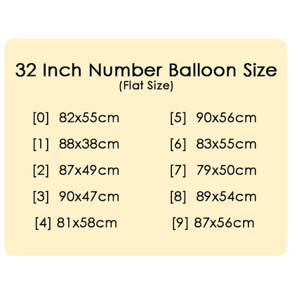 32 Inch Foil Number Balloons 0~9 - GOLD Color︱Big Giant Balloon for 1st Birthday Anniversary Celebration Party