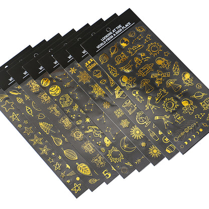 PVC Gold Foil Stickers Decoration 3pcs