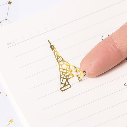 PVC Gold Foil Stickers Decoration 3pcs