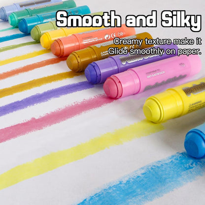 Colorful Paint Sticks Wax Crayon for Kids High Quality 12 Colors Pastel/Classical Colors