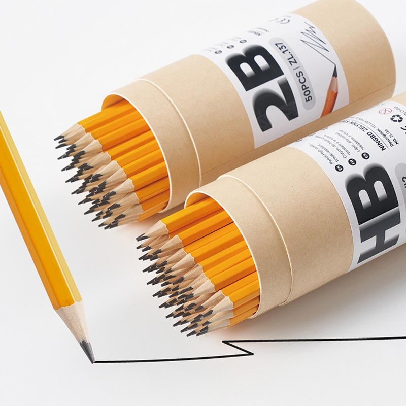 Hexagonal Wood Pencils HB/2B 50Pcs