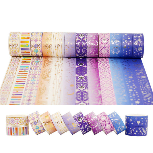 Plaid Washi Tape 15mm*30m 12 Rolls [Starry Night]