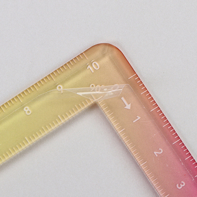 Rainbow Color Acrylic Set Square Ruler 1 Set