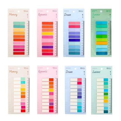 Transparent PET Colorful Sticky Index Tabs Set A 1600 Sheets
