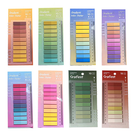 Transparent PET Colorful Sticky Index Tabs Set B 1600 Sheets