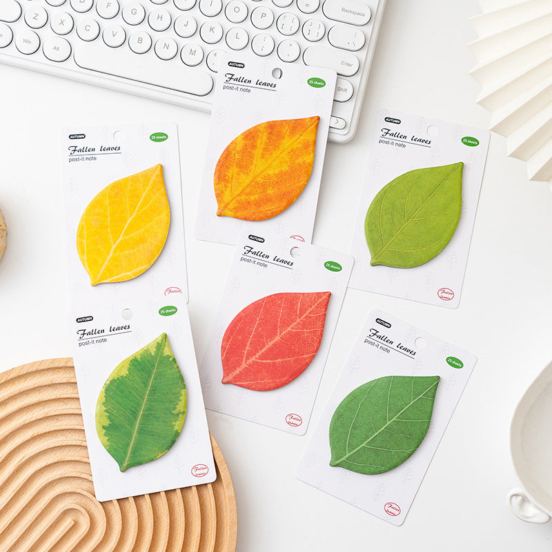 Sticky Note Leaf Pattern 6 Pack 150 Sheets