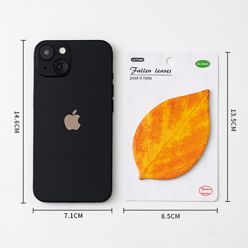 Sticky Note Leaf Pattern 6 Pack 150 Sheets