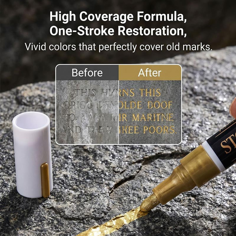 Professional Stone Touch-up Pen Ultimate Weather Resistance Red/ Green/ White/ Silver/ Gold/ Black 1 Pc
