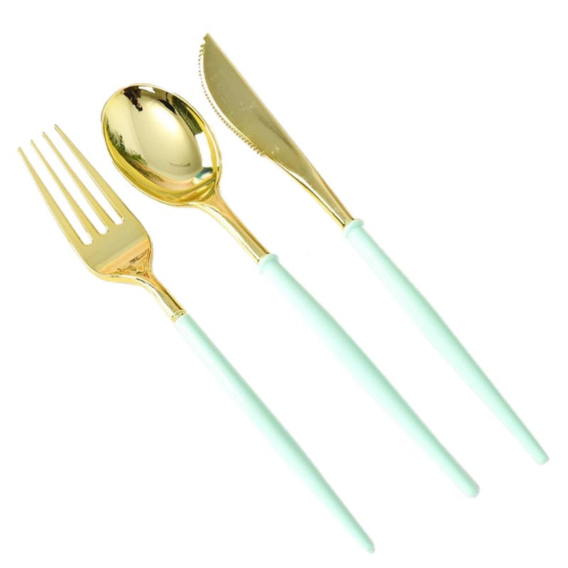 Reusable Plastic Cutlery - GREEN