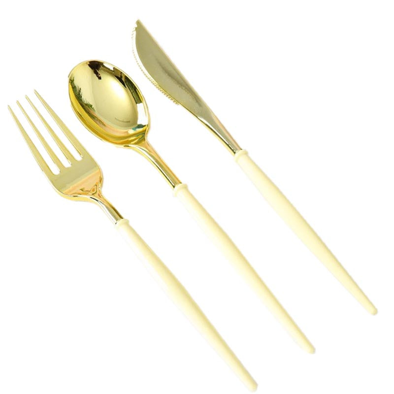 Reusable Plastic Cutlery - YELLOW