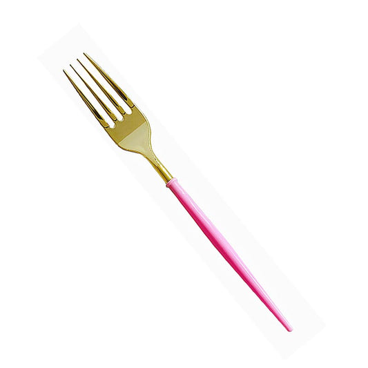Reusable Plastic Cutlery - PINK