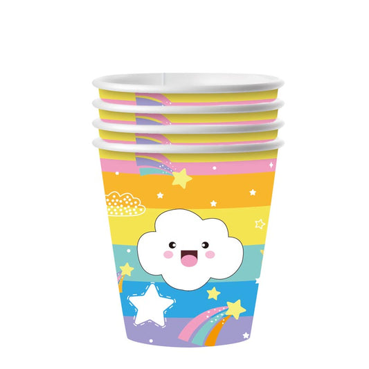 Pink Rainbow 9oz Cup 100Pcs