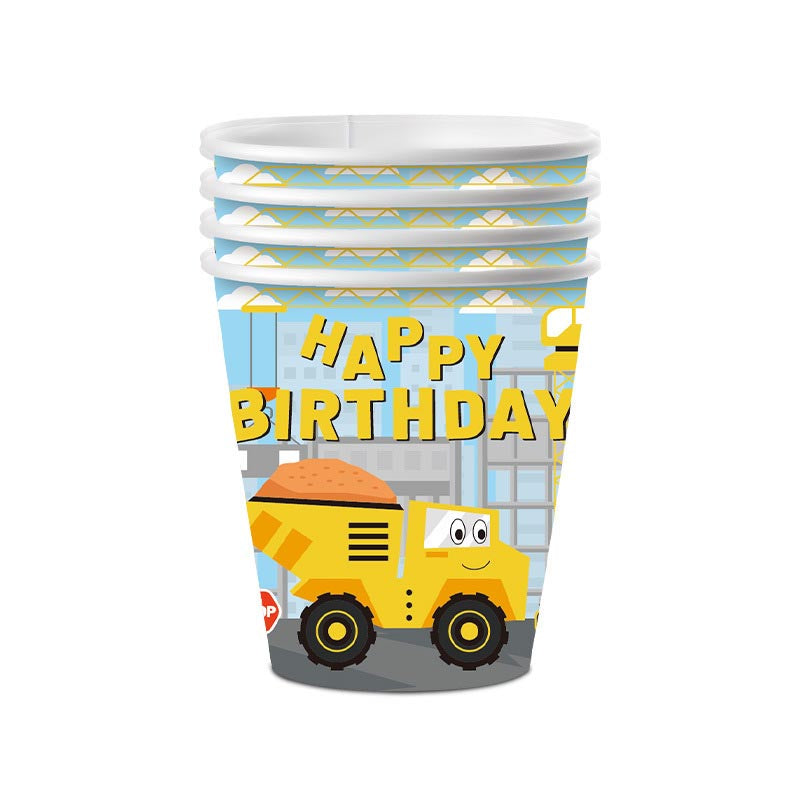 Birthday Construction Vehicle Theme 9oz Cup 200Pcs