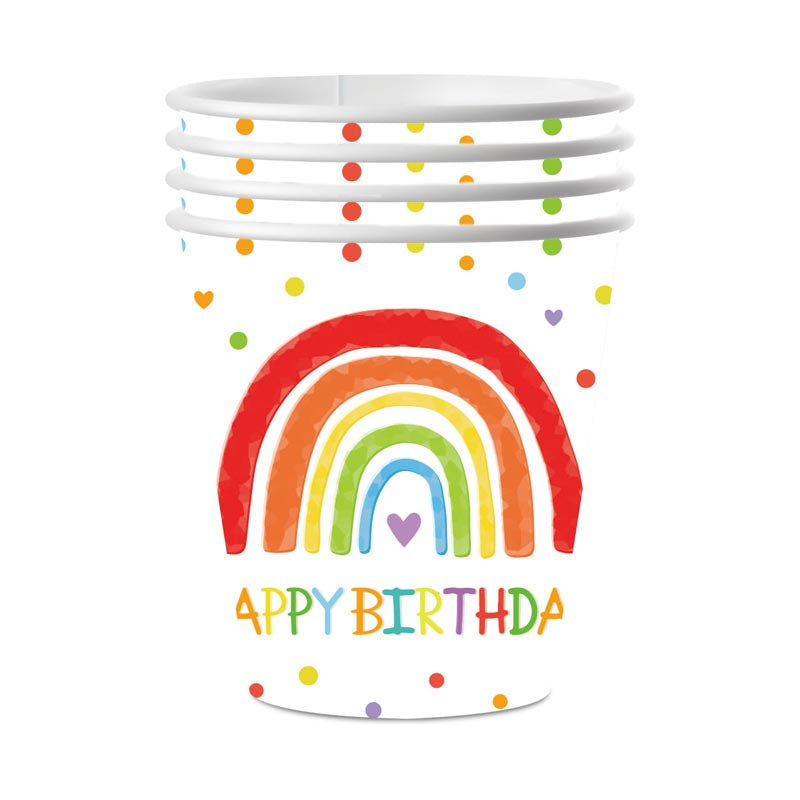 Birthday Rainbow 9oz Cup 100Pcs