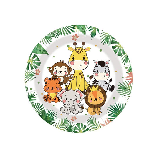 Jungle Animal Theme 7"/ 9" Paper Plates 50Pcs / 30Sets