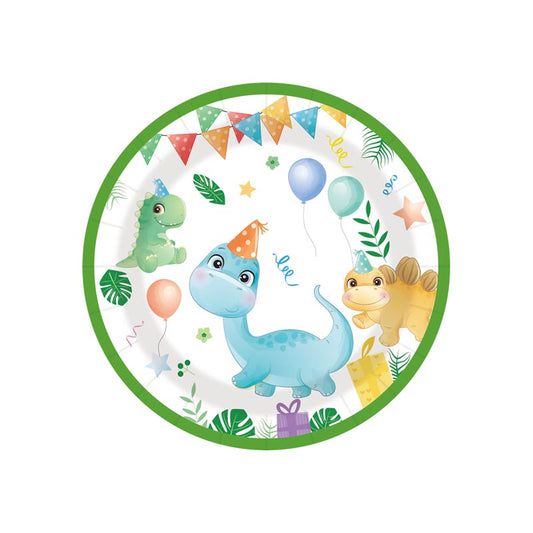 Baby Dino 7"/ 9" Paper Plates 100Pcs / 50Sets