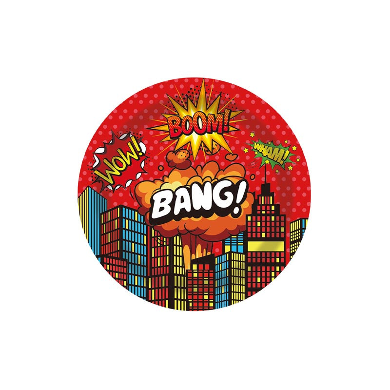 BANG!! Hero City 7"/ 9" Paper Plates 50Pcs / 30Sets