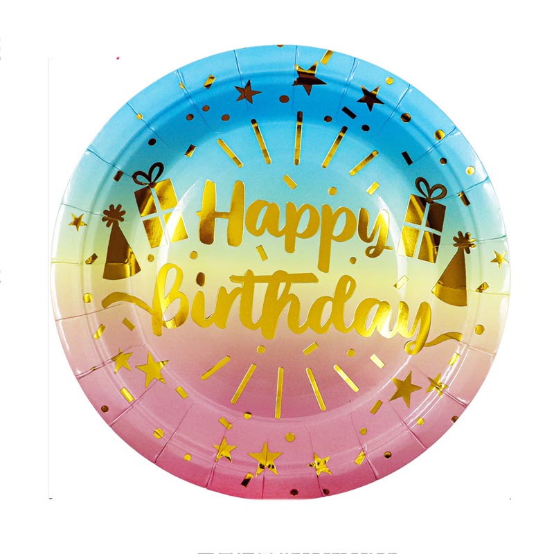 Happy Birthday Rainbow 7"/ 9" Plates 50Pcs / 30Sets
