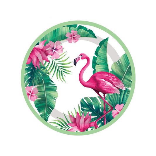 Flamingo Summer for 10 Guests 7"/ 9" Paper Plates 50Pcs / 30Sets