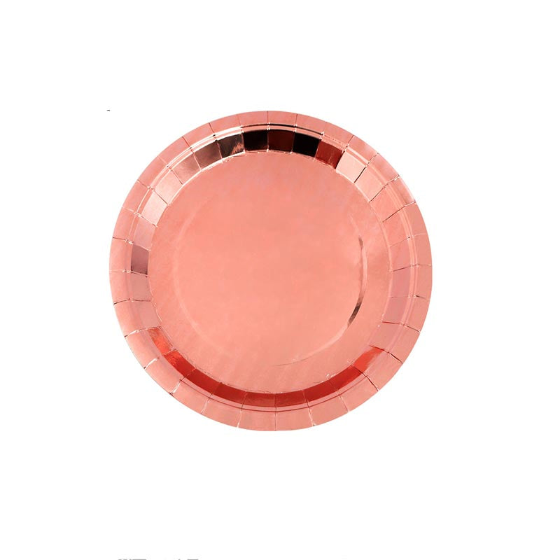 Rose Gold 7"/ 9" Paper Plates 50Pcs / 30Sets