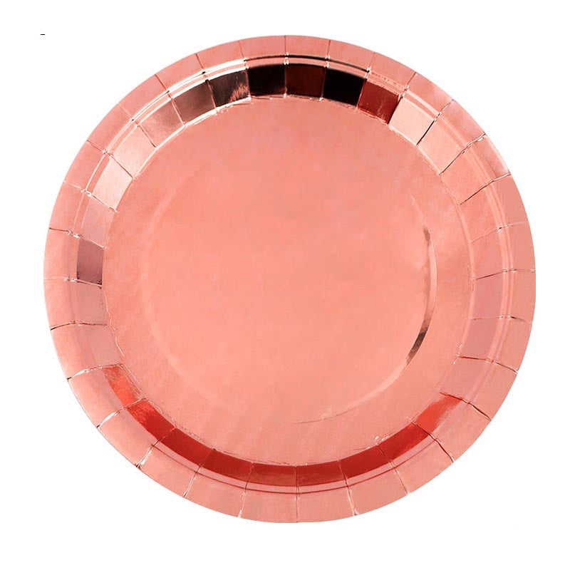 Rose Gold 7"/ 9" Paper Plates 50Pcs / 30Sets