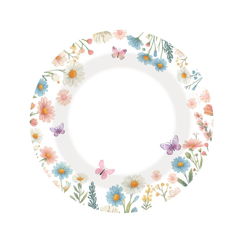 Spring Blossom Pink 7"/ 9" Paper Plates 50Pcs / 30Sets
