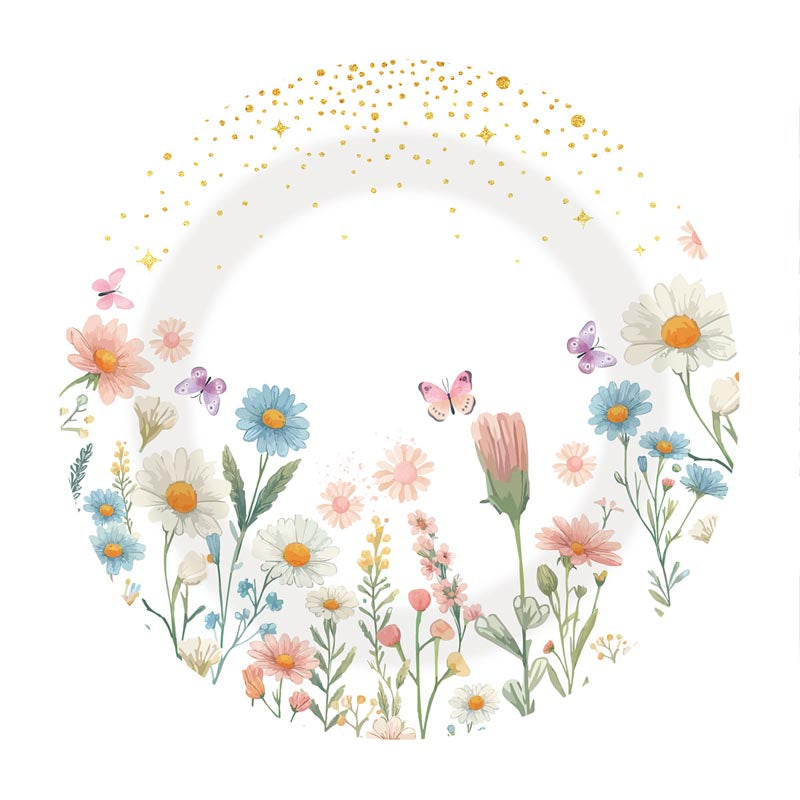 Spring Blossom Pink 7"/ 9" Paper Plates 50Pcs / 30Sets