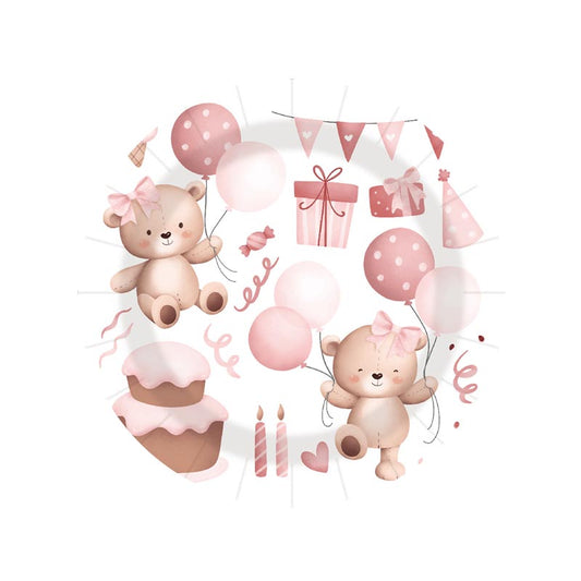 Baby Bear Party 7"/ 9" Paper Plates 50Pcs / 30Sets