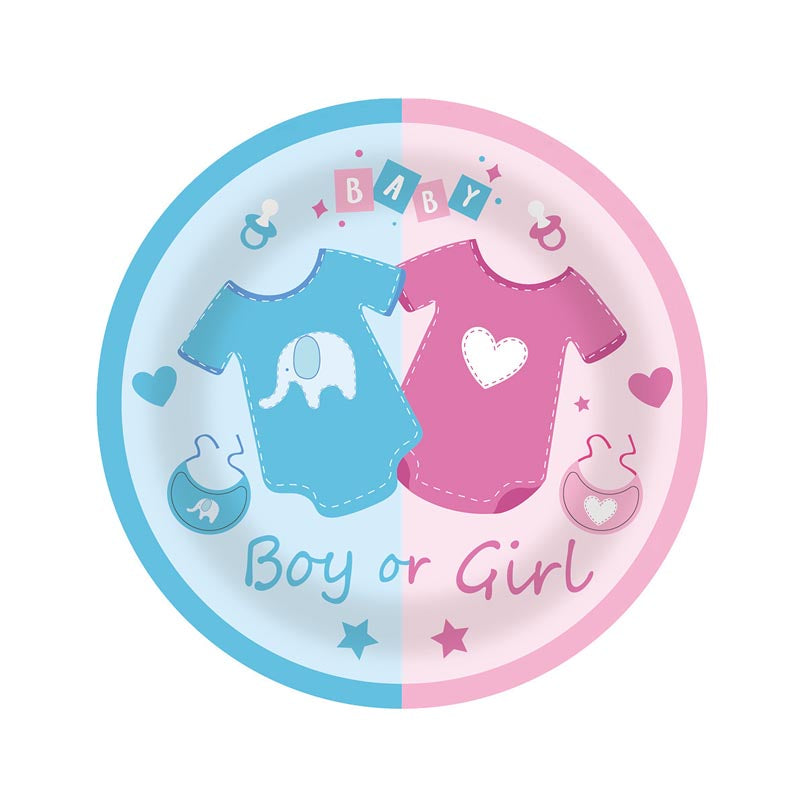 Boy or Girl? Baby Shower Party 7"/ 9" Plates 60Pcs / 30Sets