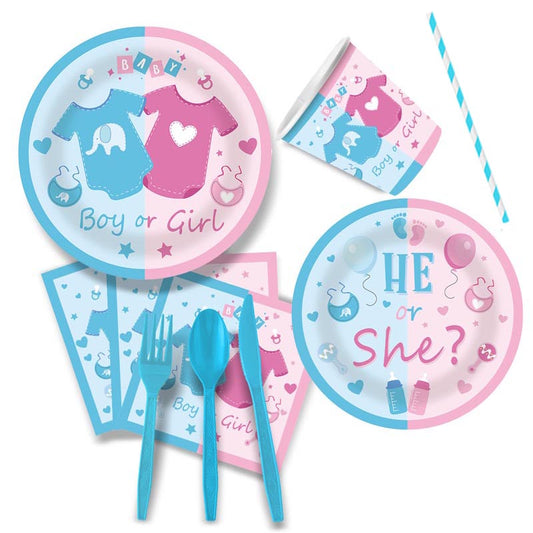 Boy or Girl? Baby Shower Party Set for 10 Guests