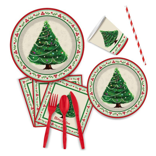 Christmas Tree Party Set for 10 Guests