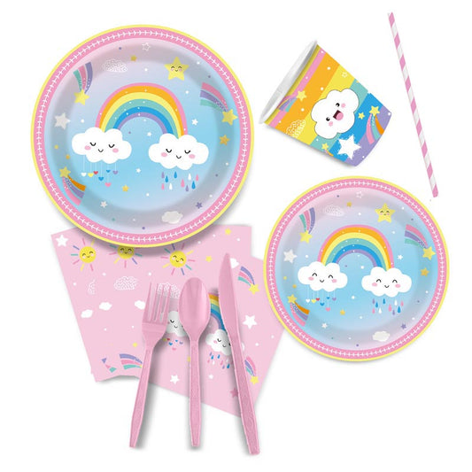 Pink Rainbow Set for 20 Guests