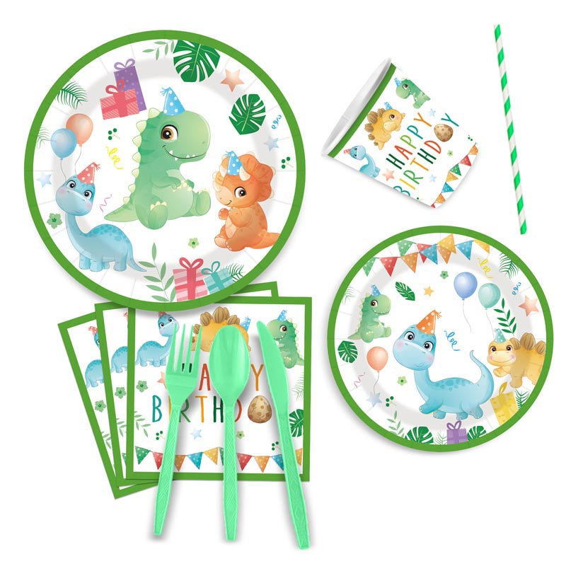 Baby Dino Decor Birthday Set for 20 Guests