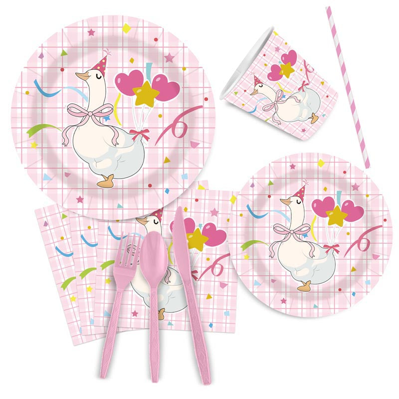 Funny Pinky Goose Set for 20 Guests