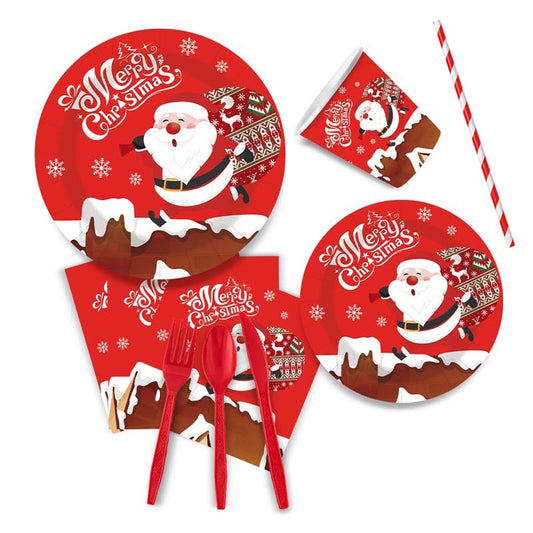 Merry Christmas Santa Claus Set for 10 Guests
