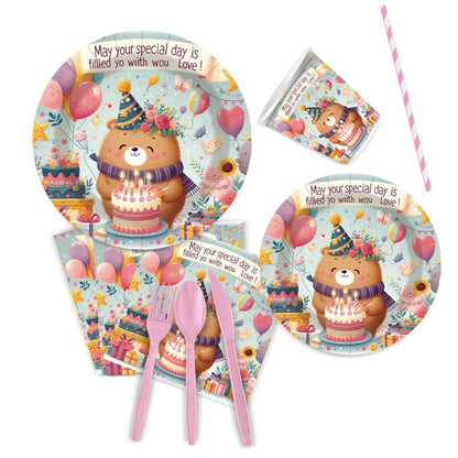 Party Bear Birthday Set for 10 Guests