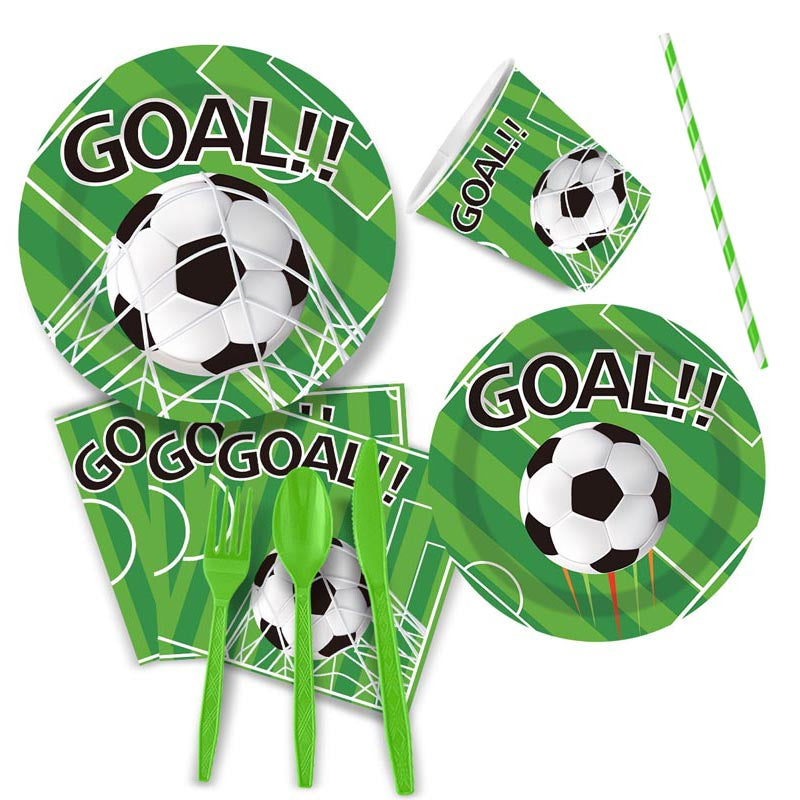 GOAL!! Football Happy Birthday Set for 10 Guests